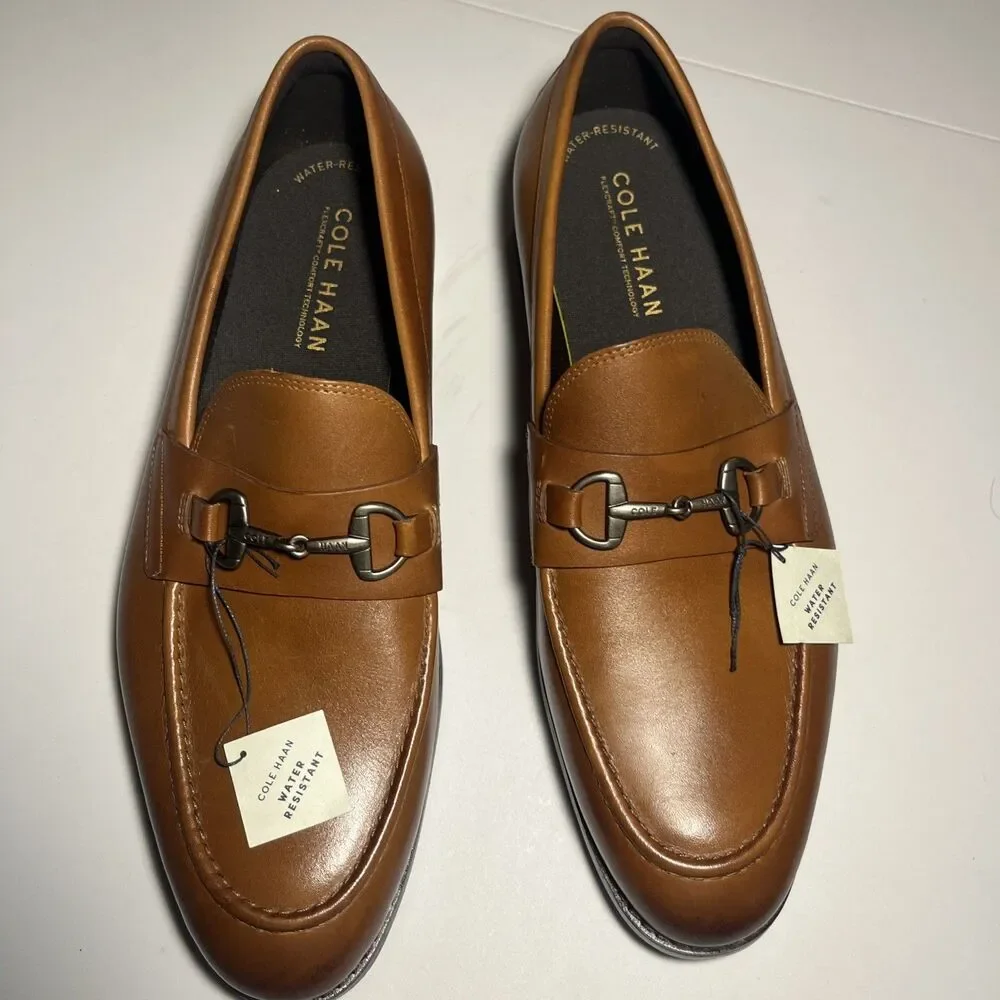 Cole Haan Mens Harmon Grand Bit Leather Loafers Size Men's 12.5 Brown